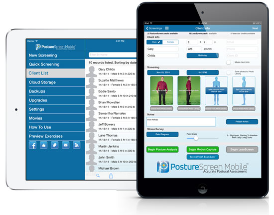 PostureScreen posture analysis app for healthcare